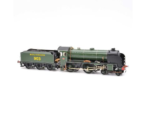 DJB Engineering kit-built O gauge Finescale model railway locomotive Southern 903 4-2-0 'Charterhouse', 2-rail, with tender, 