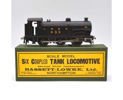 Bassett-Lowke O gauge model railway electric locomotive, LNER 0-6-0, no.433, black body, 3-rail, with reproduction box.