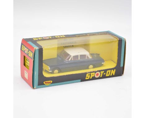 Tri-ang Spot-on die-cast model no.280 Vauxhall Cresta, blue and white body, red seats, boxed.