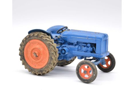 Chad Valley Ford Super Major tractor model, die-cast, 1:16 scale, blue body, unboxed. 