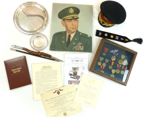 Collection of medals and ephemera pertaining to the military life of Col Glenn Hathaway USA, the Colonel saw service towards 