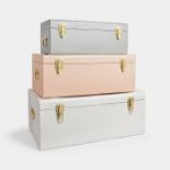 Set of 3 Metal Storage Trunks-ER32