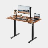 Black Standing Desk with Walnut Desktop 120x60cm-ER32