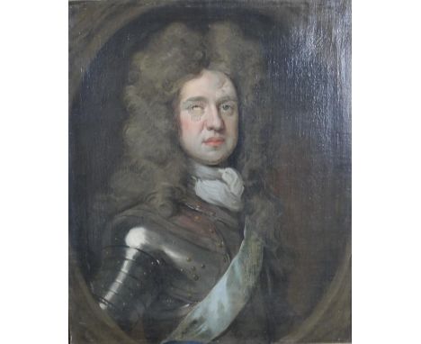 After Sir Godfrey Kneller (1646 - 1723), a carved gilt framed 17th century oil on canvas portrait of Prince Wurttemburg, with