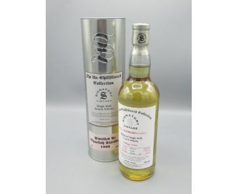 Clynelish Distillery the Un-Chillfiltered Collection Signatory Vintage 15 year old Single Malt Scotch Whisky, bottle no.18 of