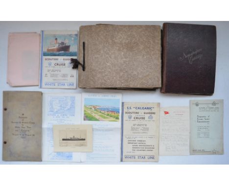 Souvenir guide to the White Star Line ocean liner SS Calgaric from August 1933 containing itinerary and cruise details for th