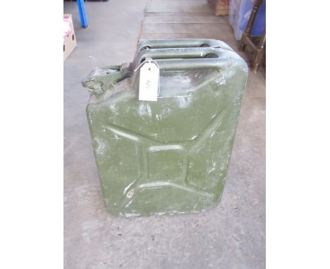 20L Military Jerry can dated 1975, stamped with broad arrow 