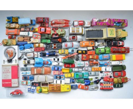 Collection of used diecast models, various manufacturers and scales.  Includes vintage Corgi, Dinky, Matchbox etc. all A/F, a