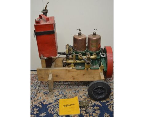 Vintage Watermota K2 2 stroke marine petrol engine with original manual, untested 