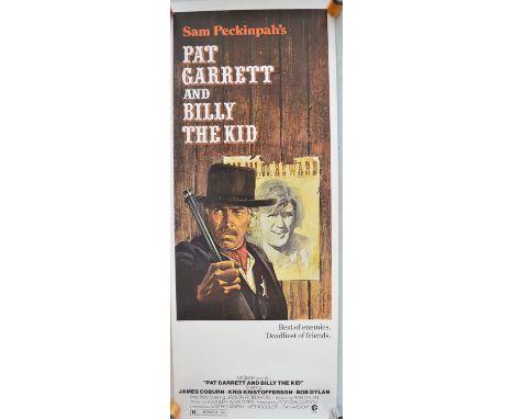 Original US release vertical format card stock insert poster for "Pat Garrett And Billy The Kid" starring James Coburn, Kris 