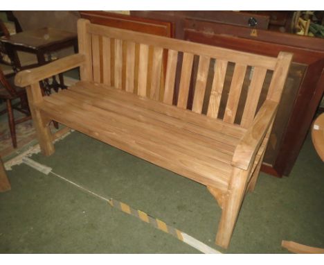 Teak garden bench