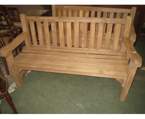 Teak garden bench