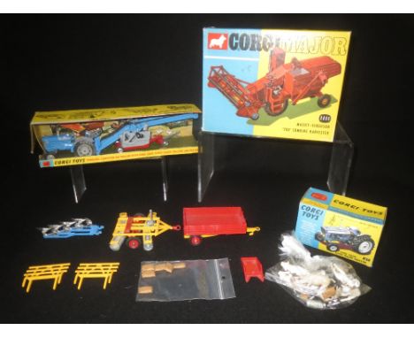 Boxed, Corgi Major, Massey-Ferguson, "780" Combine Harvester; Boxed, Corgi Toys Ford 5000 Super Major Tractor, 67; Half boxed