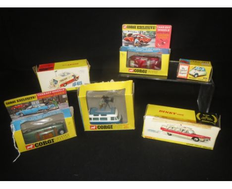 Boxed Corgi Exclusive! Take-off Wheels and Golden Jacks; Boxed Corgi Die Cast Scale models Commer Mobile Camera Van; Boxed Di