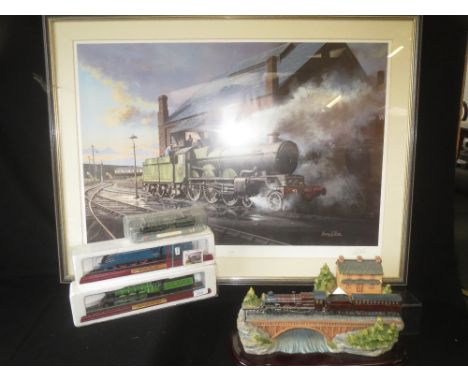 Juliana Collection resin model, 3 model trains & a Railway print after Barry Price (5)