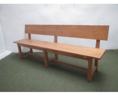 Large oak bench, 222cm long
