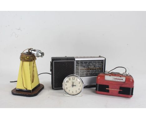 Mid 20th Century formica desk lamp, Li-Lo air bed in original packaging, Smiths Timecal clock, Sheaffer pen, Pulsar watch, Gr