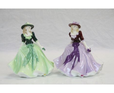 Two Royal Worcester ceramic Figurines; Holly &amp; September