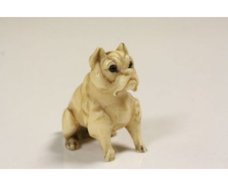 Antique Netsuke dog figure