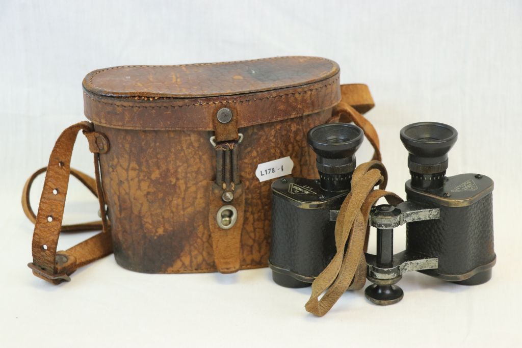 A Pair Of World War Two / WW2 German Military Field Binoculars By C.P