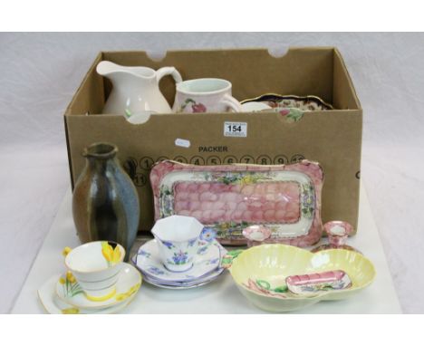 Box of mixed ceramics to include Mason's, Melba Ware &amp; Studio pottery