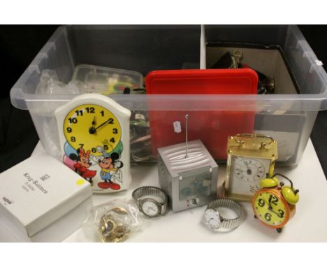 Large box of mixed vintage Watch &amp; Clock parts, movements etc
