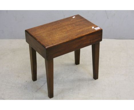 19th century Mahogany Bidet or Baby Bath / Stool (lacking ceramic liner), 46cms long x 43cms high