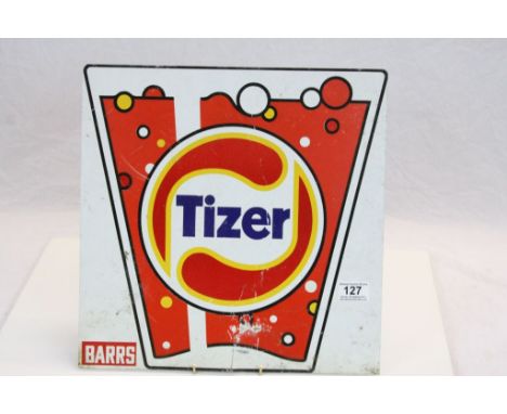 Vintage "Tizer" double sided Advertising Sign, approx 38 x 38cm