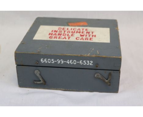 A Vintage Cased Royal Navy Compass Serial Number 6605-99-460-6532.