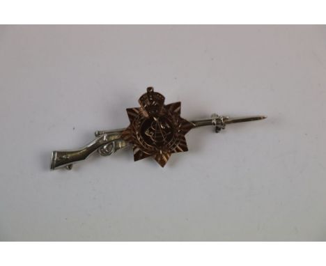 A Vintage World War Two Era Sterling Silver British Army Service Corps Sweetheart Brooch.