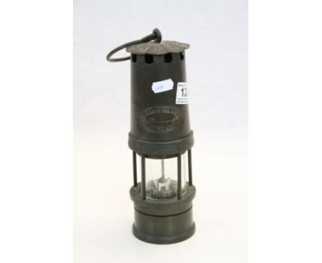 Vintage Brass Miners Lamp with maker plaque marked "J H Rothwell &amp; Co Swinton Lancs", stands approx 25cm excluding the ha