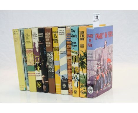 Twelve First Edition Travel Book Club Hardback Books with Colourful Retro Dust Jackets, 1950's and 1960's (one 1972)