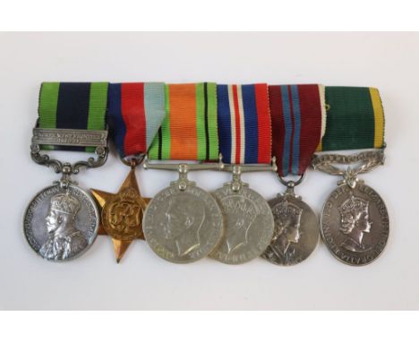 A British Military Full Size Group Of Six Medals To Include The 1930-31 North West Frontier Medal, The 1939-1945 Star Medal, 