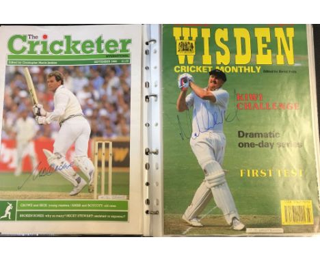 Cricket - New Zealand, India, Pakistan, Sri Lanka & Zimbabwe signed ephemera including newspaper and magazine cuttings, magaz