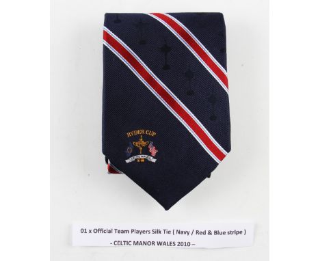2010 US Ryder Cup Team official players silk tie - played at Celtic Manor Wales