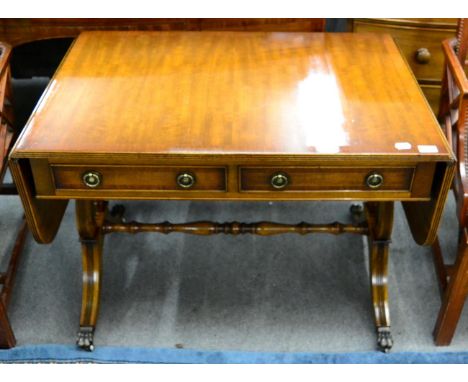 A Georgian style mahogany sofa table 