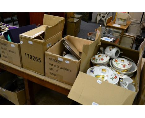 A collection of Royal Worcester Evesham pattern and other service ware and plated items 