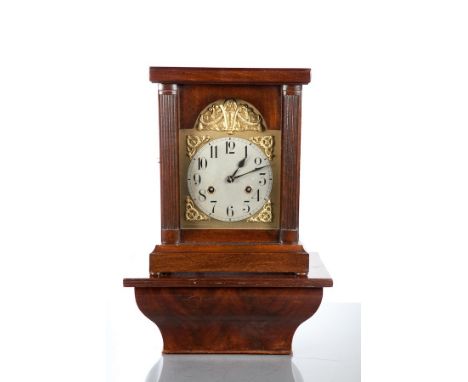 JUNGHAN'S MANTEL CLOCK 
the dial with gilt detailing, 44cm overall (including bracket)