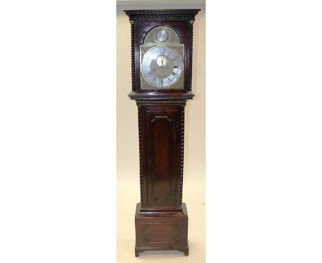 GEORGE III MAHOGANY LONGCASE CLOCK
maker Francis Reid of Glasgow, the arched brass dial with silvered chapter, seconds dial a