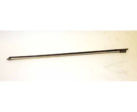 LATE 19TH CENTURY VIOLIN BOW
maker Grimm, with tortoiseshell and mother of pearl inlaid frog, 74cm long