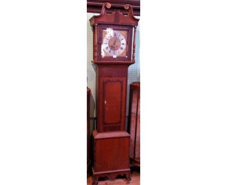 A 19th century oak eight day longcase clock.