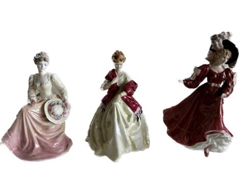 Selection 3 Royal Doulton ladies, to include Lady in Lace, First Dance and Figure of the year Patricia 