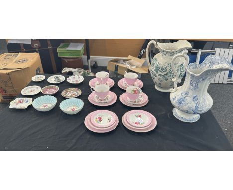 Selection of miscellaneous includes adderley part tea set, trinkets etc 