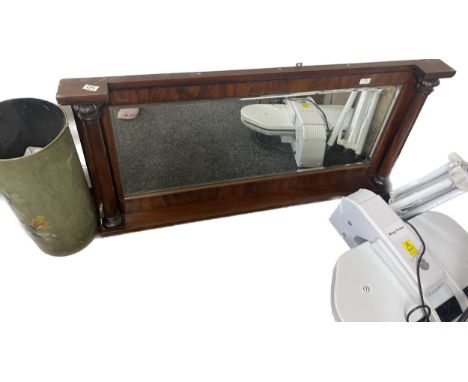 Mahogany over mantle mirror 49.5 inches wide 24.5 inches tall 