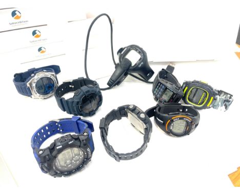 Selection of assorted gents wrist watches includes Timex, Casio etc 