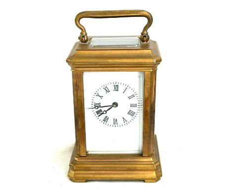 Small vintage carriage clock marked "hands" to back 
