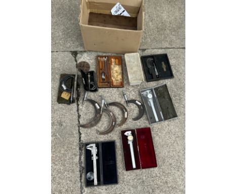Selection of vintage engineering tools to include 