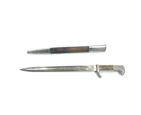 German E&amp;F Horster Solingen dagger and scabbard WWII era, not the matching scabbard, missing badge 