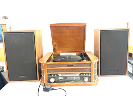 Realistic human record player and cassette deck, untested 
