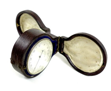 A late 19th century miniature combination pocket barometer and compass, circa 1890, unsigned but likely made by F. Kuhn, Luze